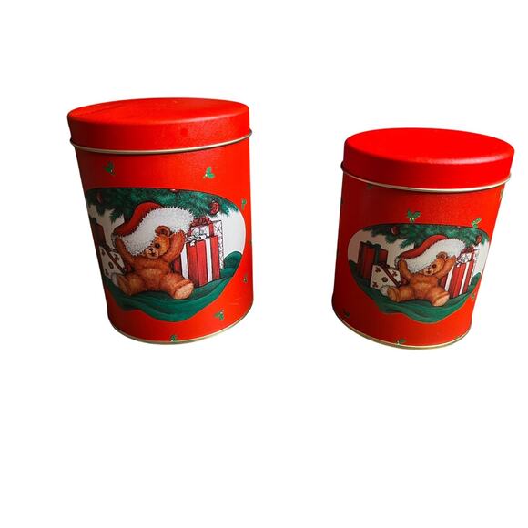 House of Lloyd Christmas Around The World Nesting Tin Peek a Boo Teddy Bear (2) - Picture 3 of 9